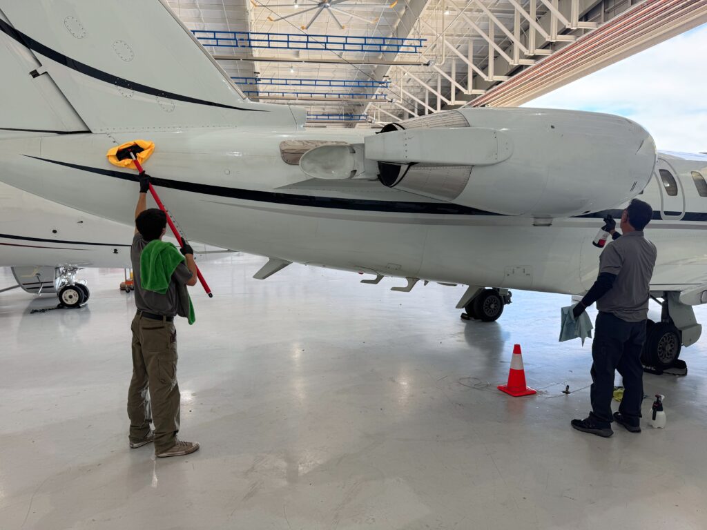 Cady Aircraft Detailing completing a quick turn on a Citation Jet.
